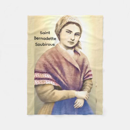 Sankt Bernadette Soubirous Fleecedecke (Vorderseite)