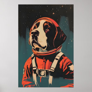 Sankt-Bernhard-Astronautenposter, St. Bernhard Ret Poster