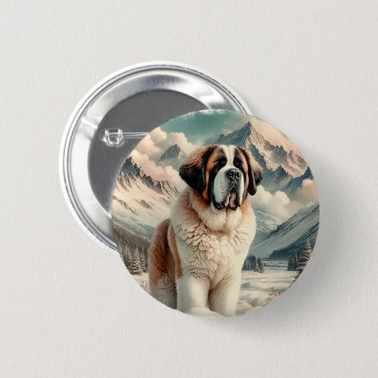 Sankt Bernhard Button (Vorne & Hinten)