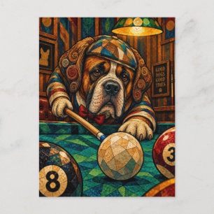 Sankt Bernhard, geometrisches Mosaik Postkarte