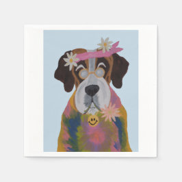 Sankt Bernhard Hippie Serviette