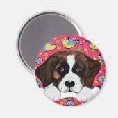 Sankt Bernhard Magnet (Vorderseite/Rückseite)