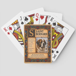 Sankt Bernhard, mittelalterliche Bestiary-Kunst Spielkarten