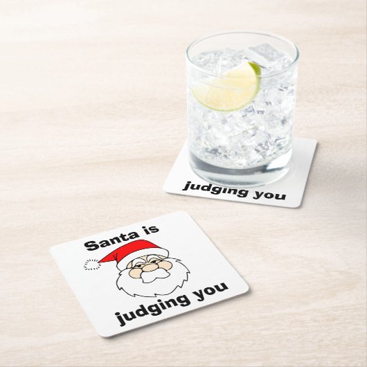 Sankt beurteilt Sie Rechteckiger Pappuntersetzer (Vor Ort)