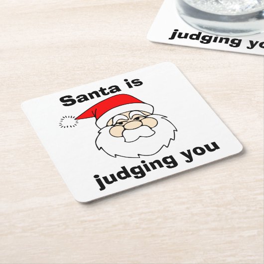 Sankt beurteilt Sie Rechteckiger Pappuntersetzer (angewinkelt)