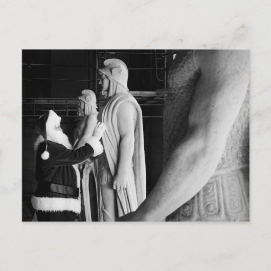 Sankt bewundert einen Centurian Schutz, Feiertagspostkarte (Vorderseite)