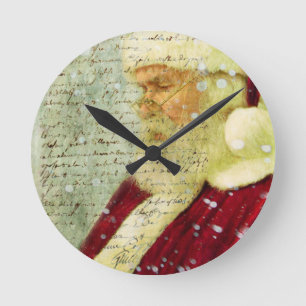 Sankt-Buchstabe Runde Wanduhr