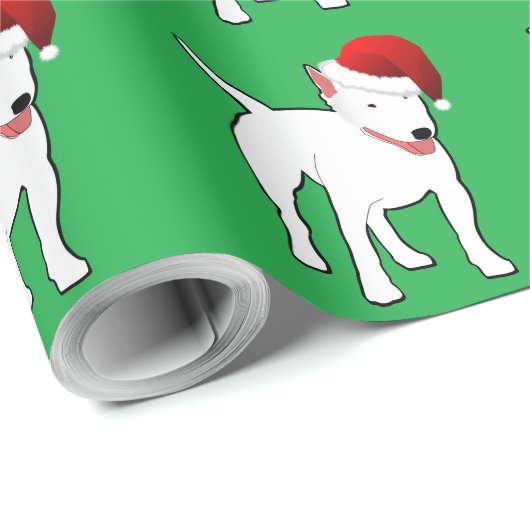 Sankt-Bullterrier Geschenkpapier (Rolleneckpunkt)