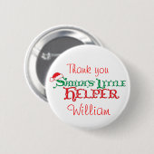 Sankt bunter Knopf/-Abzeichen Helfers Weihnachts Button (Vorne & Hinten)