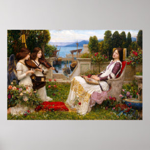 Sankt Cäcilia von John William Waterhouse Poster