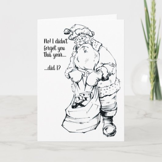 Sankt-Cartoon-Karte Feiertagskarte (Vorderseite)