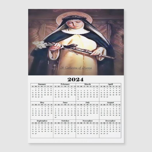 Sankt Catherine von Siena Magnetkarte (Vorderseite)