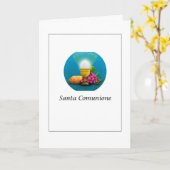 Sankt Comunione - heilige Kommunion auf Karte (Gelbe Blume)