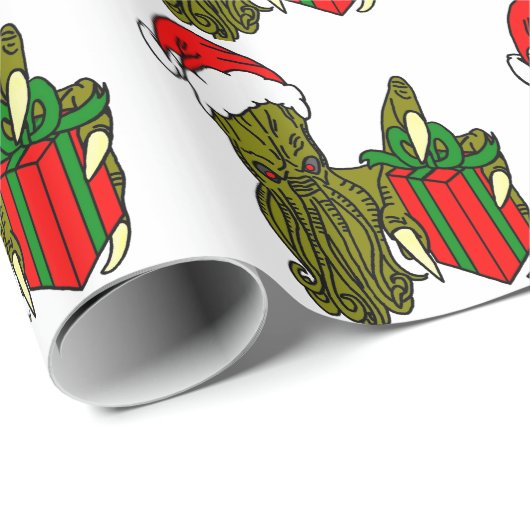 Sankt Cthulhu Geschenkpapier (Rolleneckpunkt)