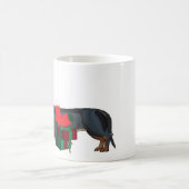 Sankt-Dackel auf Weihnachten Kaffeetasse (Mittel)