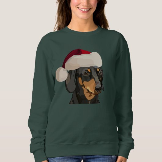 Sankt-Dackel-Weihnachten Sweatshirt (Vorderseite)
