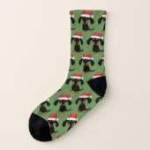 Sankt-Dackel-Weihnachtsfeiertags-Muster Socken (Links - Außen)