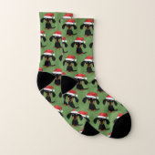 Sankt-Dackel-Weihnachtsfeiertags-Muster Socken (Paar)