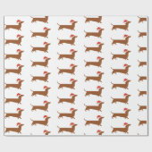 Sankt-Dackel-Weihnachtsgeschenk-Verpackungspapier Geschenkpapier (Flach)