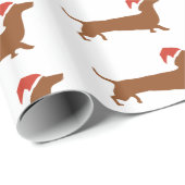 Sankt-Dackel-Weihnachtsgeschenk-Verpackungspapier Geschenkpapier (Rolleneckpunkt)