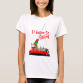 Sankt das Seemann-Segeln am Weihnachten T-Shirt (Vorderseite)
