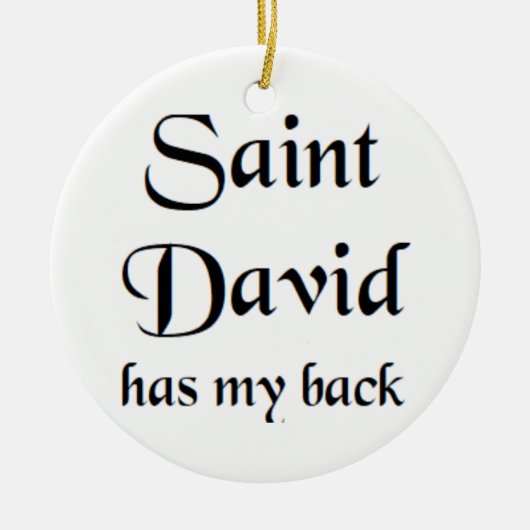 Sankt David Keramik Ornament (Vorne)