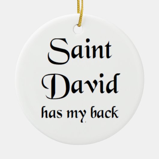Sankt David Keramik Ornament (Vorne)