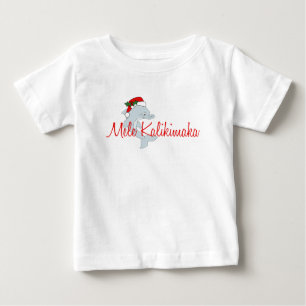 Sankt-Delphin Hawaiianer-Weihnachten Baby T-shirt