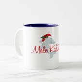 Sankt-Delphin Hawaiianer-Weihnachten Zweifarbige Tasse (Vorderseite Links)