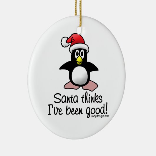 Sankt denkt, dass ich gut gewesen bin! keramik ornament (Rechts)