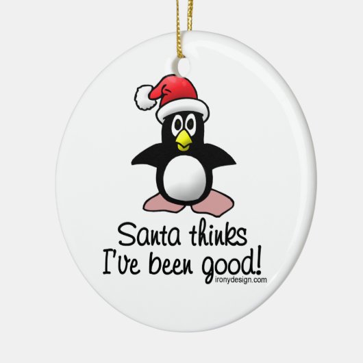 Sankt denkt, dass ich gut gewesen bin! keramik ornament (Links)