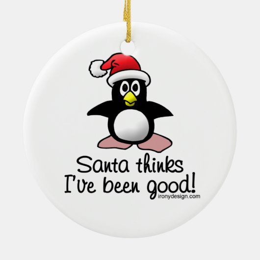 Sankt denkt, dass ich gut gewesen bin! keramik ornament (Hinten)