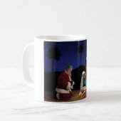 Sankt, die an der Geburt Christi knit Kaffeetasse (Vorderseite Links)