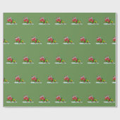 Sankt, die ein Snowmobile-WeihnachtsPackpapier Geschenkpapier (Flach)