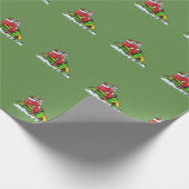 Sankt, die ein Snowmobile-WeihnachtsPackpapier Geschenkpapier (Ecke)