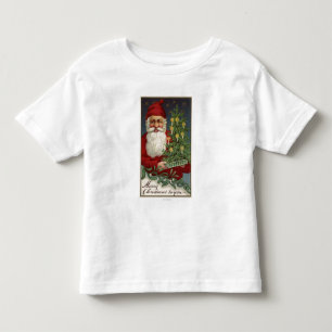Sankt, die einen Candlelit Baum hält Kleinkind T-shirt