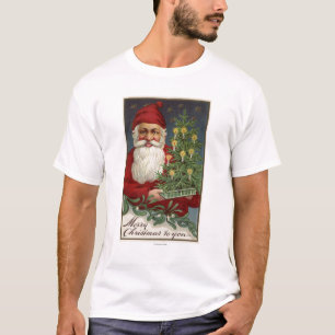 Sankt, die einen Candlelit Baum hält T-Shirt