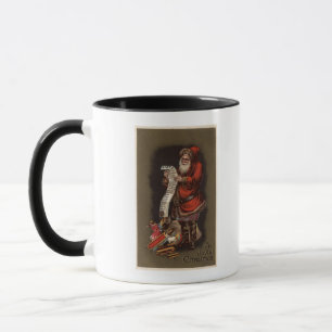 Sankt, die seine gute Kinderliste liest Tasse