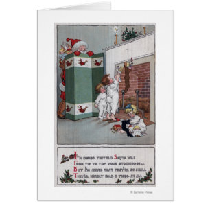 Sankt, die von hinten Schirm aufpasst