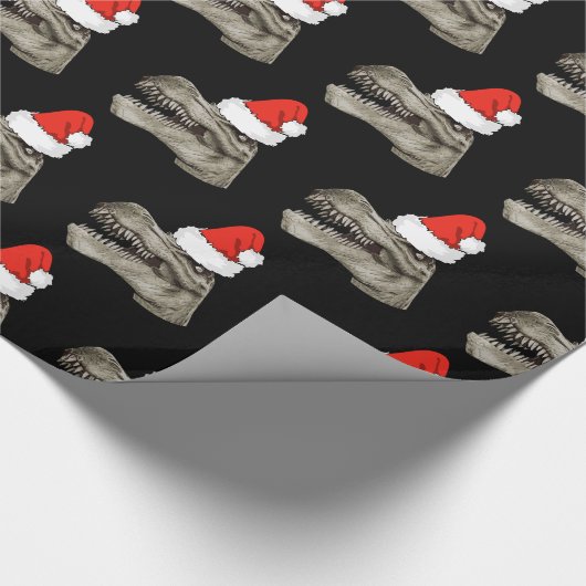 Sankt-Dinosaurier T-Rex Geschenkpapier (Ecke)