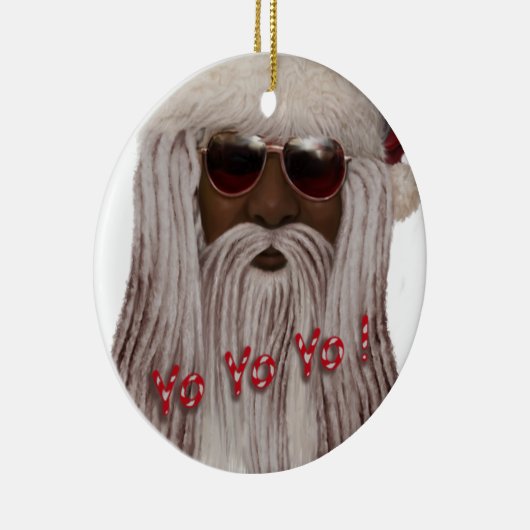 Sankt (dunkel) fürchtet herein - Yo Jo-Jo! Keramikornament (Rechts)