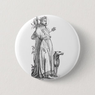 Sankt Edmund der Märtyrer, König der Ostangeln Button