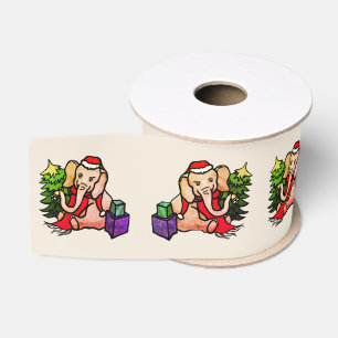 Sankt-Elefant-nostalgisches niedliches Weihnachten Ripsband