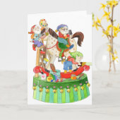 Sankt Elf-Gebäude-Schwingpferd Karte (Gelbe Blume)