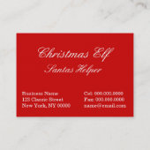 Sankt-Elf mit Kranz Visitenkarte (Rückseite)