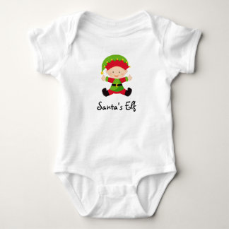 Sankt Elf-personalisiertes Weihnachtsbaby Baby Strampler