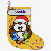 Sankt-Eule u. Weihnachtslichter Kleiner Weihnachtsstrumpf (Vorderseite)