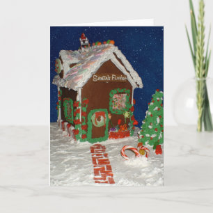 Sankt Floristen-Lebkuchen-Haus-Karte Feiertagskarte