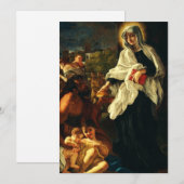 Sankt Franziska von Rom Feiertagskarte (Vorne/Hinten)
