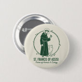 Sankt Franziskus von Assisi Button (Vorne & Hinten)